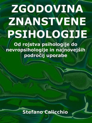 cover image of Zgodovina znanstvene psihologije